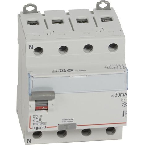 Legrand DX³-ID Interruptor diferencial gris 7035