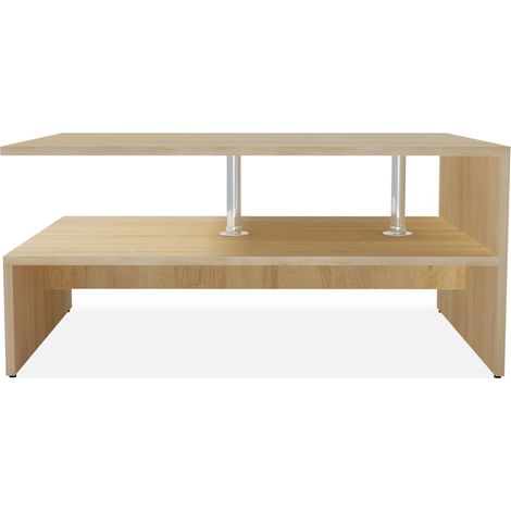 vidaXL Coffee Table Engineered Wood 90x59x42 cm Oak