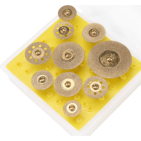 Jeu de 10 disques à tronçonner diamantés pour outil rotatif (1/5)