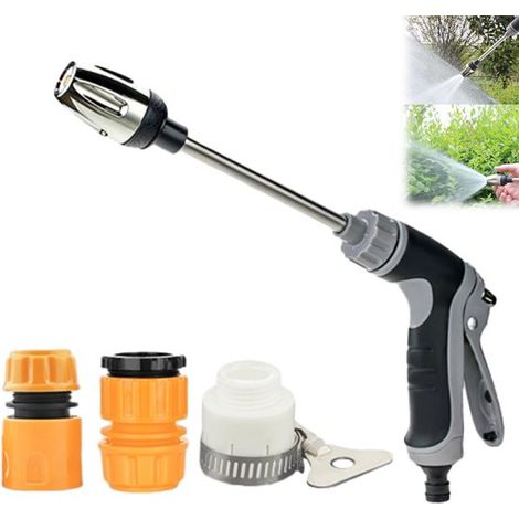 Pistolet à peinture haute pression – Kit de nettoyage haute pression – Outils de jardin – Convient au nettoyage des véhicules – Plastique – Noir (1/5)