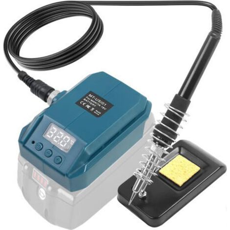 Ensemble de fer à souder sans fil, fer à souder sans fil avec éponge de nettoyage, fer à souder portable à température réglable (sans piles) (1/5)