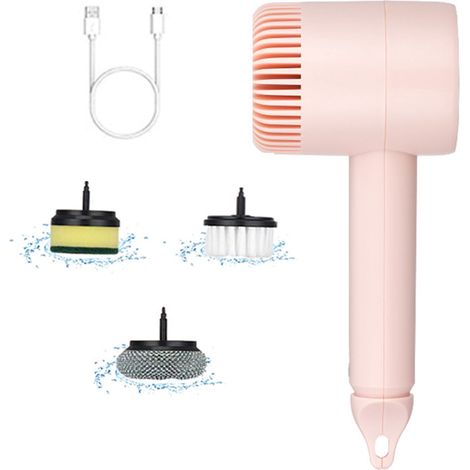 Brosse Électrique - Tête Rotative Remplaçable - Pour Salle De Bain Cuisine Douche Et Sol - 22,5 x 10,5 x 8 cm - 370 g - 800 mAh - 1 Pièce (1/5)