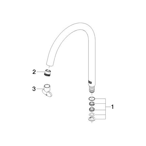 Dornbracht 90282230900-06 Bec de robinet Pièces de rechange