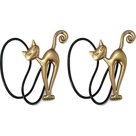 2PCS Creative Magnetic Curtain Tiebacks, Resin Magnetic Curtain Tiebacks, Retro Cat Pattern, Curtain Buckle with Strong Magnetism, Exquisite Decorative Accessories for Home, Office, Hotel (1/5)