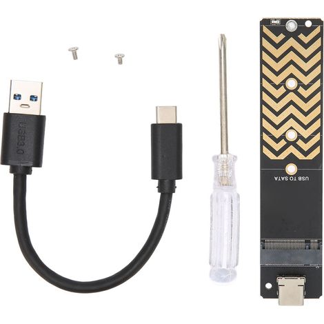 Adaptateur NGFF vers USB-C 6Gbps, carte relais SATA USB 3.2 Gen2, processeur immersion dorée, transmission haute vitesse 6Gbps (1/5)