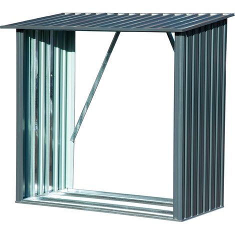 Grande étagère à Bois de cheminée Madera en métal avec Support XXL pour Bois de Chauffage 163 x 83 x 154 cm (1/5)