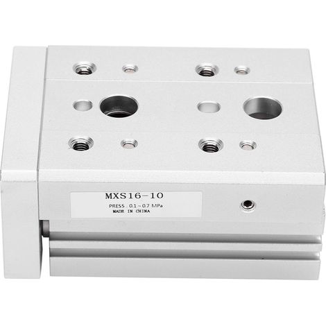 Cylindre pneumatique à rail guidé MXS16, haute précision, alésage 16×2mm, double effet, course 10mm, vérin compact pour automatisation industrielle (1/5)