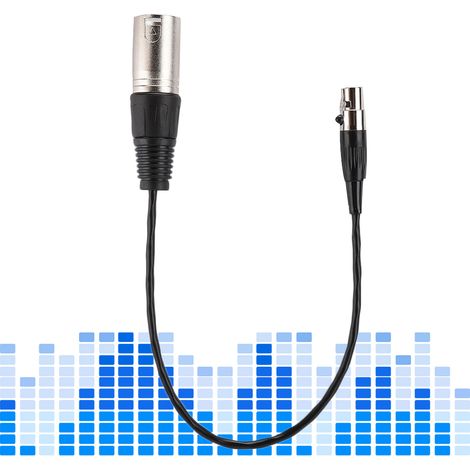 Câble Mini XLR Femelle vers XLR Mâle 3 Broches, Connecteur Cuivre et Alliage Zinc (1/4)
