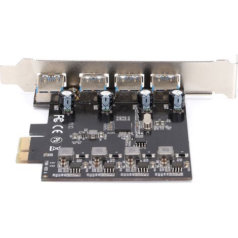 Adaptateur PCIe Express Superspeed 4 ports PCI-E vers USB 3.0, carte d'extension graphique pour PC de bureau (1/5)
