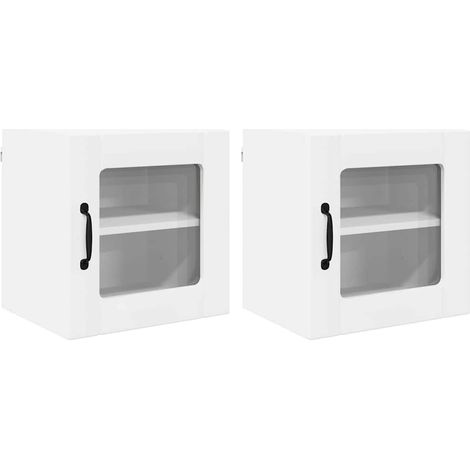 Maison Exclusive - Armario de vidrio para pared LUCCA 2 pcs 40 x