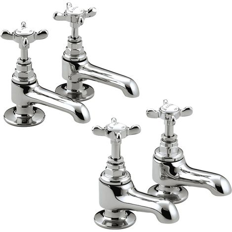 Bristan 1901 Basin Pillar Taps and Bath Pillar Taps with Disc Valves - Chrome (1/3)