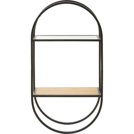 Interiors by Premier Stylish Two Tier Shelf, Space Saving Photos Display Shelf, Easily Maintained Metal Frame Bedroom Shelf (1/5)