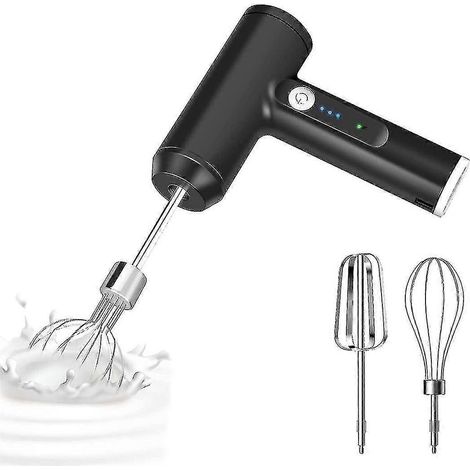 Hand Stirrer Wireless Electric Hand Mixer Usb Rechargeable 3 Speed Whisk Wireless For Egg White, Ca (1/5)