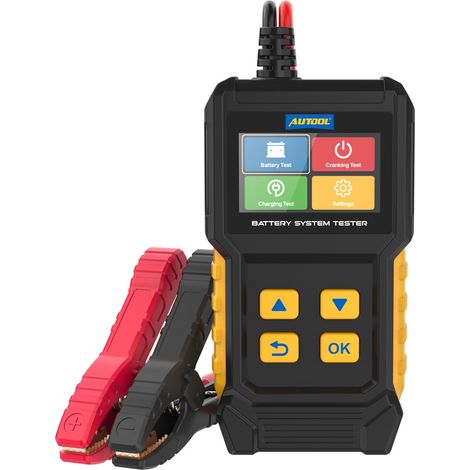 Comprobador de batería de coche, 12/24 V, 30-2000 CCA, pruebas de arranque y carga, comprobador de alternador automotriz, analizador digital de batería para coche, motocicleta y barco.