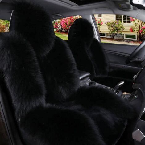 Cojín de lana para asiento de coche, cojín de asiento delantero de una pieza, cojín de asiento de felpa, funda de asiento universal (1 pieza) dengyank (1/3)