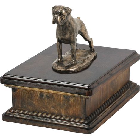 Boxer, Boxer III - urna per ceneri di cane, urna classica con statuetta, urna elegante con cane di Art-Dog (1/5)