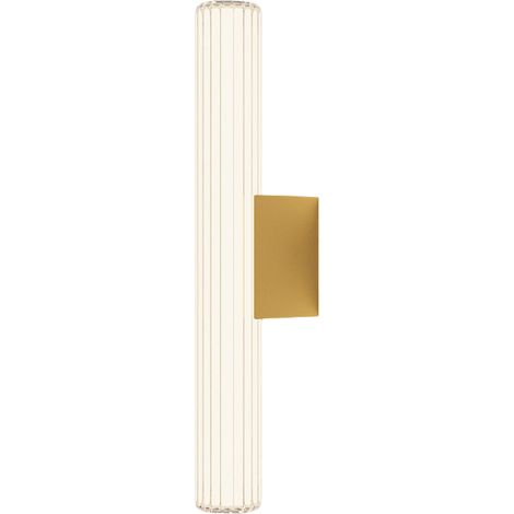 Applique moderna color oro, tubo di vetro con linee, 45 cm IP44, LED a colori variabili, 8W LINEA Light Prestige