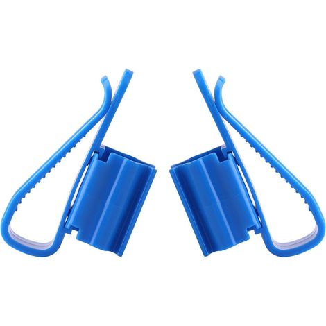 2 pièces clip de fixation de tuyau en plastique tuyau d'eau tube pince support de tuyau réglable pince de montage multifonction pour seau d'eau de réservoir d'eau