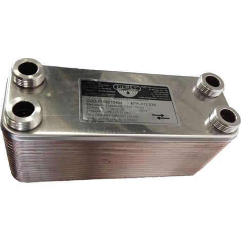Zilmet - Scambiatore Per Termocamino 26 Piastre Da 3/4"