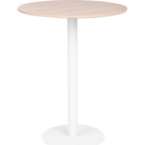 Stehtisch MORELLA Hellbraun / Weiß 80 cm 80 cm