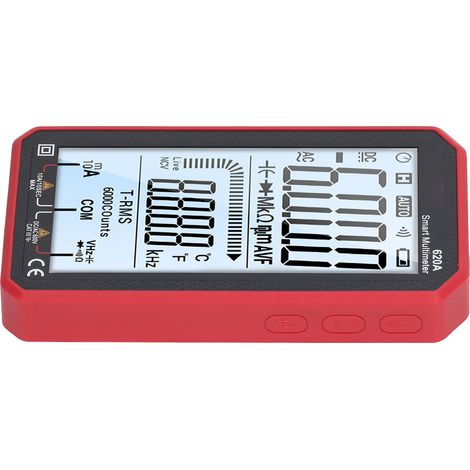 Multimètre numérique 6000 points gamme automatique testeur de tension NCV mesure courant résistance outil électrique (1/5)