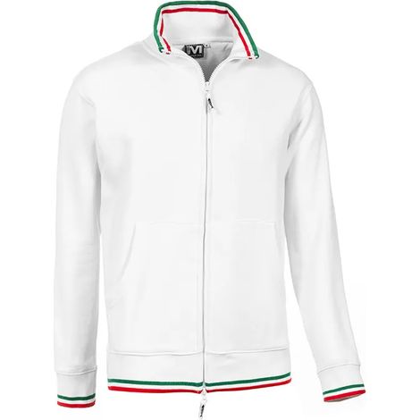 FELPA FULL ZIP JAGGY SPORT BIANCA