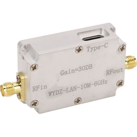 Amplificateur RF large bande à faible bruit (LNA) 10 MHz – 6 GHz, gain élevé, connecteur SMA femelle pour radio (1/5)