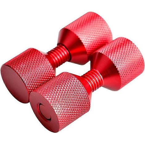 Goupilles à deux trous de 1-1/8 pouce en aluminium 6061, finition anodisée rouge, jeu de 4 goupilles d'alignement de bride légères à 2 trous (1/5)