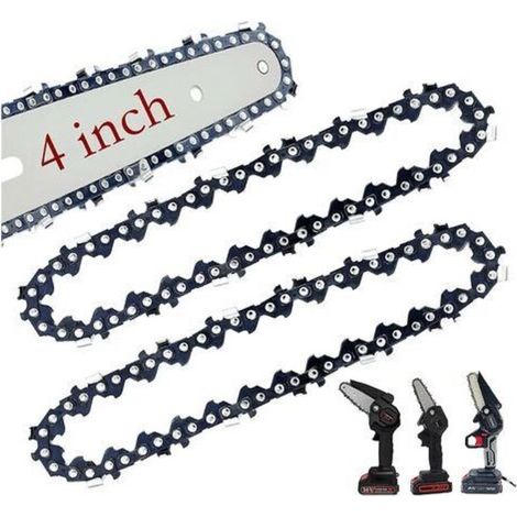 Aamunpa-Set of 2 mini chainsaw chains 4 inches replacement chains (1/4)