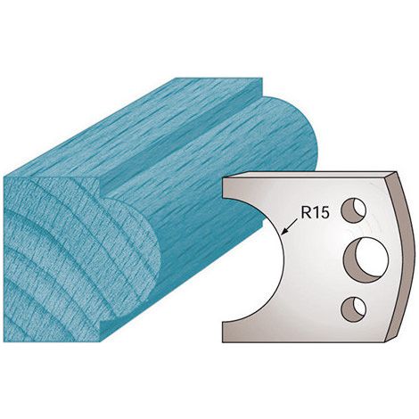 Diamwood Jeu de 2 fers profilés Ht. 40 x 4 mm Mouton M66 en Acier SP - Epaisseur 4 mm - Rayon 15 mm - Compatibilité porte-outils 40 et 50 mm (1/2)