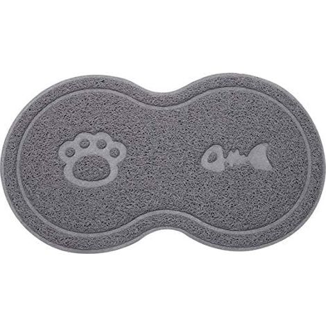 Alfombrilla de silicona para comederos de mascotas, alfombrilla para cuencos de perros, alfombrilla antideslizante de PVC para comederos de perros y gatos (gris claro, 8 - Alfombrilla gruesa para aren (1/5)