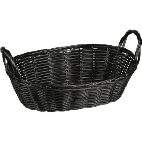 Cestino per pane e frutta nero con manici 29x18x13 cm (1/4)