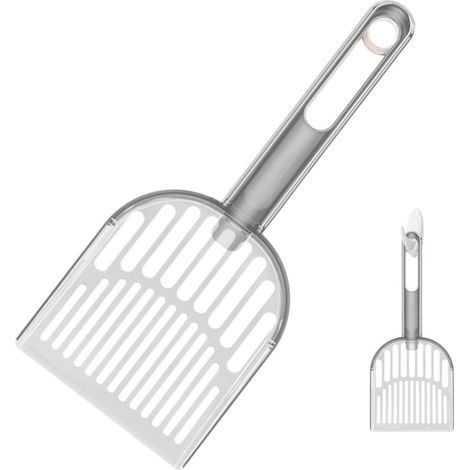 Pelle pour litière de Chat,Pelle Profonde à Long Manche avec Tamisage Rapide et Pratique - Raclette pour Bac À Litière De Chat pour Maison, Appartement, Salon et Balcon (1/5)