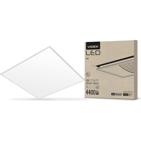 2 Stk. Abgehängtes Deckenpaneel, 60 cm Kassette, eingebautes LED 40W Videx Panel 4000K 5100lm