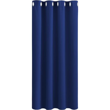 Rideau occultant bleu, 1 panneau, œillets, isolant thermique, déco chambre bébé, 52x63 pouces, bleu (1/5)