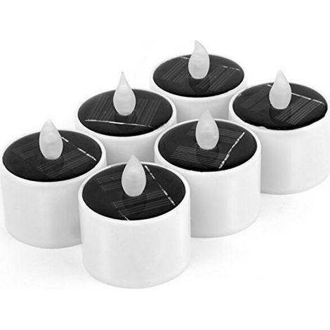 Solar-powered household candle with solar light, rechargeable LED automatic ignition candle (1/4)