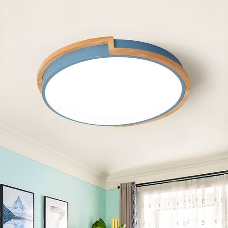 Plafonnier LED 50 cm, plafonnier moderne à encastrer, lumière décorative bleue, luminaires à proximité du plafond (lumière chaude) (1/5)