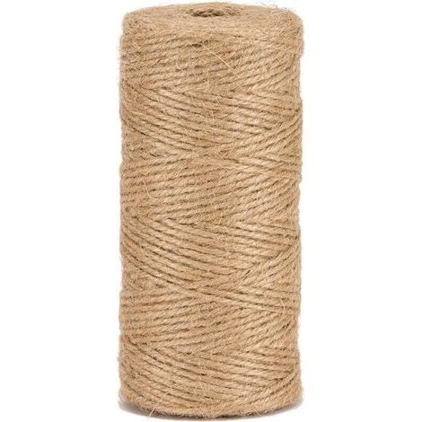 Natürliches Juteseil 2 mm ± 100 m für Gartenarbeit, Heimwerken, Basteln (1/4)