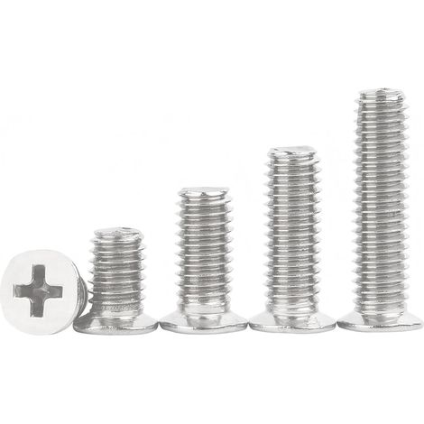 M4x6mm Vis à Tête Fraisée Cruciforme, Inox 304, 20 Pièces (1/5)