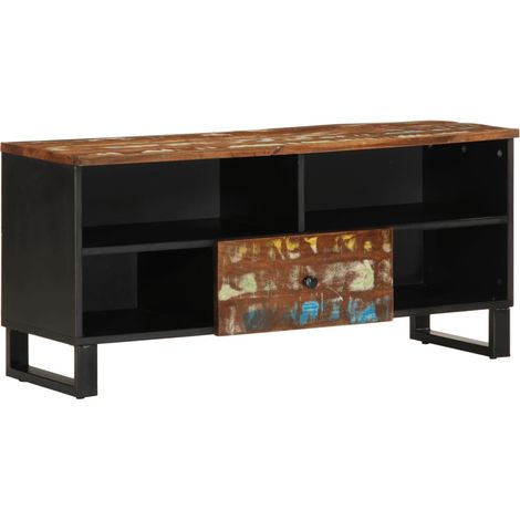 Mueble de TV madera reciclada madera contrachapada 100x33x46cm vidaXL (1/5)