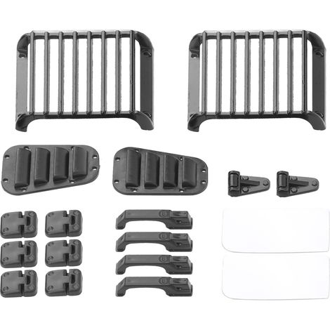 Grille de protection de phare avant, calandre d'admission d'air, cache moteur, charnière décorative compatible avec la voiture RC tout-terrain Traxxas TRX4 Defender 1/10.