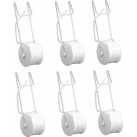 Crochet à rouleaux de plantes 6pcs – Métal et nylon résistant aux intempéries – Pour serres et balcons – Fixation facile des vignes