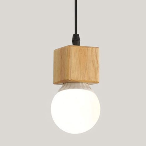 E27 Créatif Suspensions Luminaires Industrielle Bois Plafonnier Moderne Luminaire Lumiere Contemporain Suspensions Plafonniers Luminaire (Type A) (1/5)