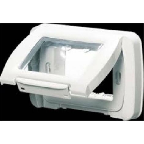 Placa estanca sistema Gewiss blanco ip55 4 módulos GW22461