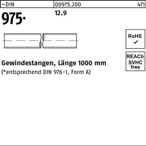 Tige filetée DIN 975 M 20 x 1000 mm 12,9 (1/5)