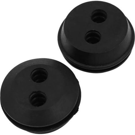 Joint Reservoir Carburant - Caoutchouc Noir - 2 Trous - Pour Debroussailleuse Tondeuse Tronconneuse - 10 Pieces