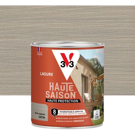 Tinte para madera V33 High Season, gris plata satinado, 8 años, 0,75 L V33