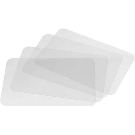Transparent Placemat,4 PCS Plastic Children's Placemats Washable Non-Slip Coasters Placemat Placemat for Kitchen Dining Table and Fridge Liners 43 28 cm (1/5)