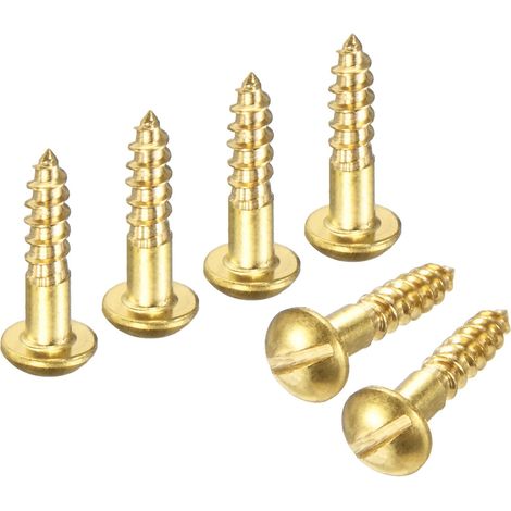 60 Pcs Vis À Bois M3 x 12mm Laiton Pour Travail Du Bois Meubles (1/5)