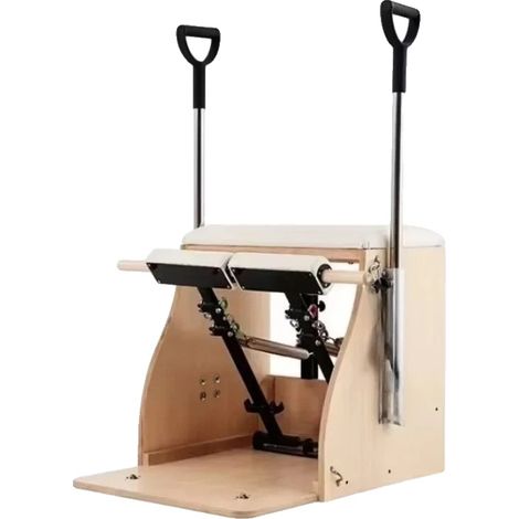 Reformer de Pilates, madera de arce de alta calidad, ejercicio para moldear el cuerpo, blanco. (1/2)